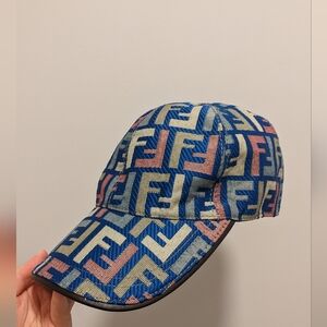 Fendi Multicolor Logo Cap Unisex